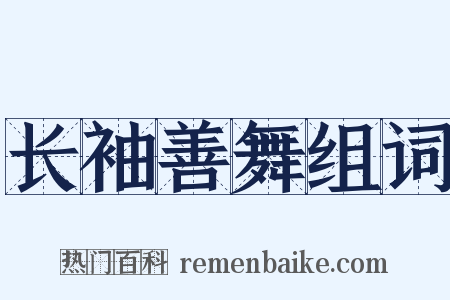 长袖善舞组词是什么意思的图片